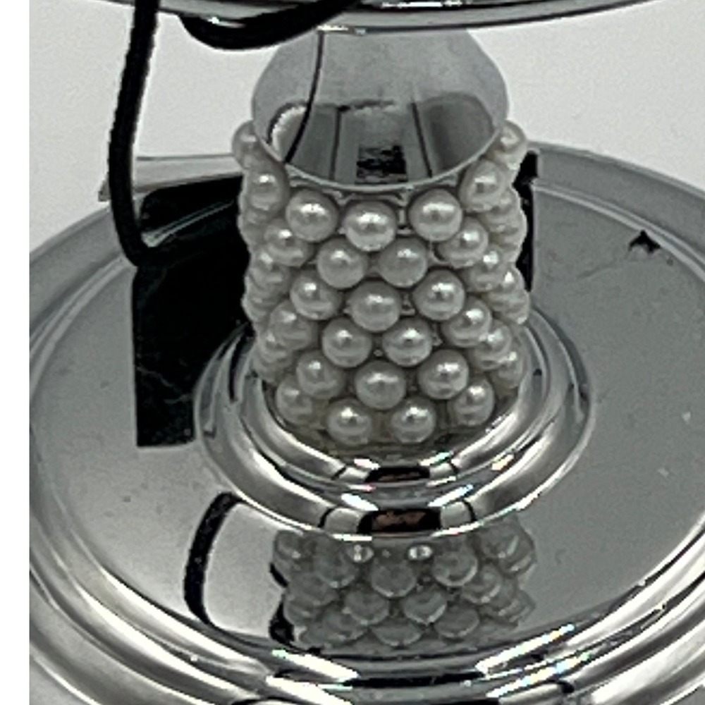 Danielle Creations Vanity Mirror Women OS Silver Brand New Pearl Stem 4X Swivel - Picture 4 of 5